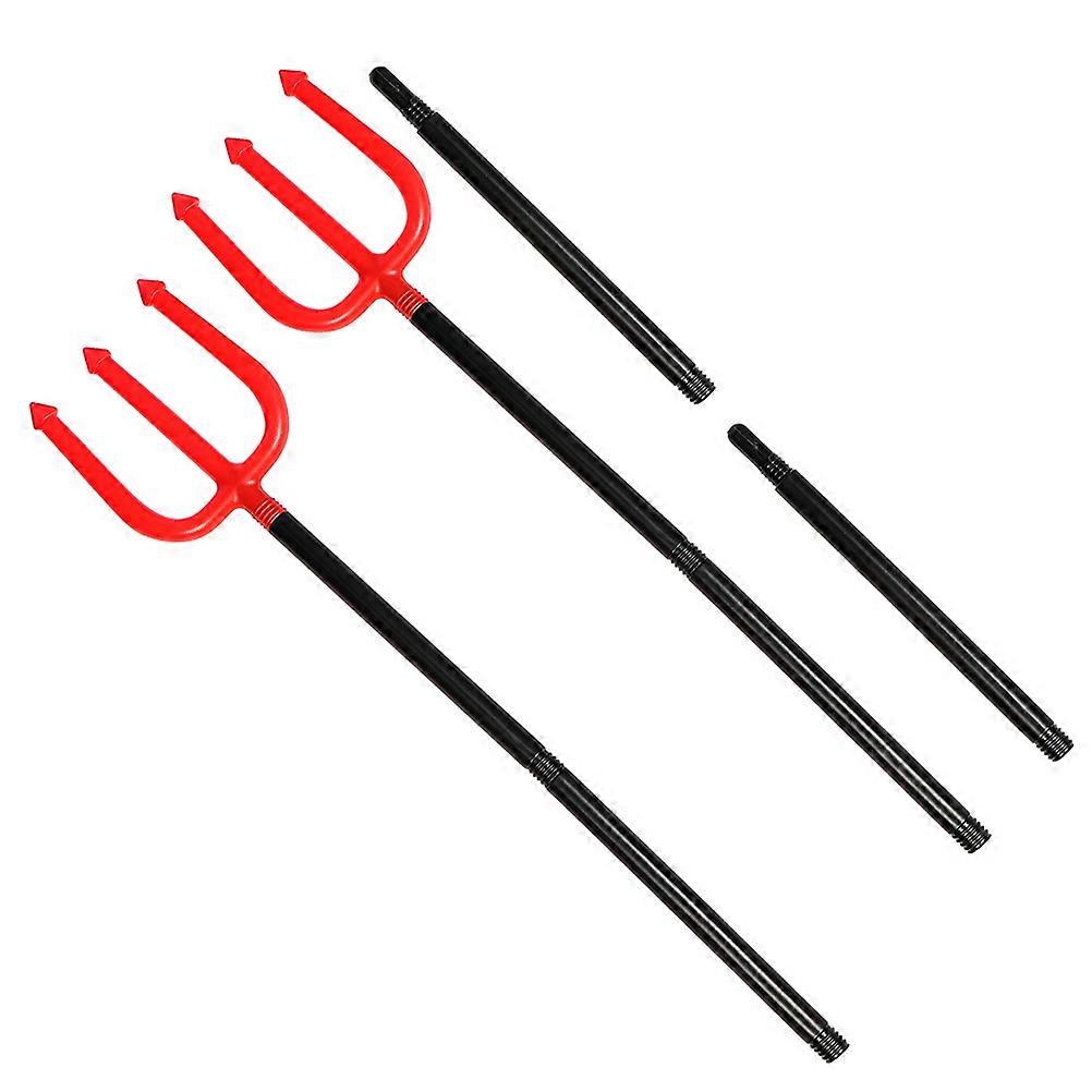 Plastic Fork Prop for Cosplay 2Pcs Multi Color
