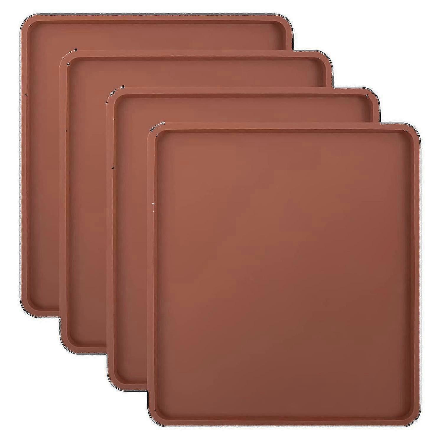 4pcs Silicone Dehydrator Mats With Edge - Silicone Sheets Compatible , Nonstick Silicone Tray Liner