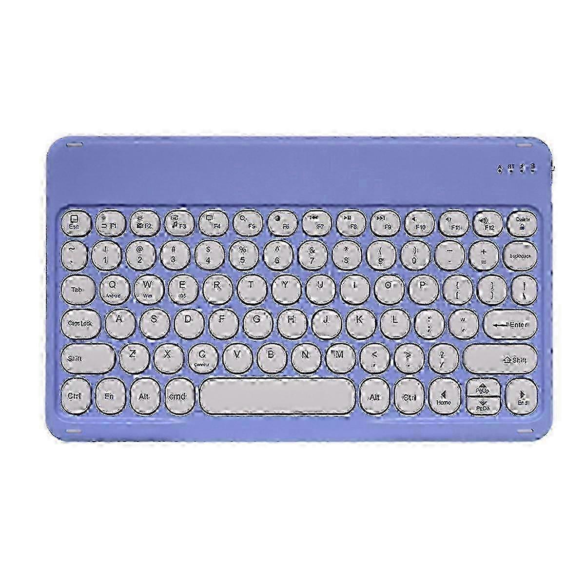 10 Inch Wireless Bluetooth Keyboard Round Key Silent Keyboard for Tablet Laptop Bluetooth Keyboard
