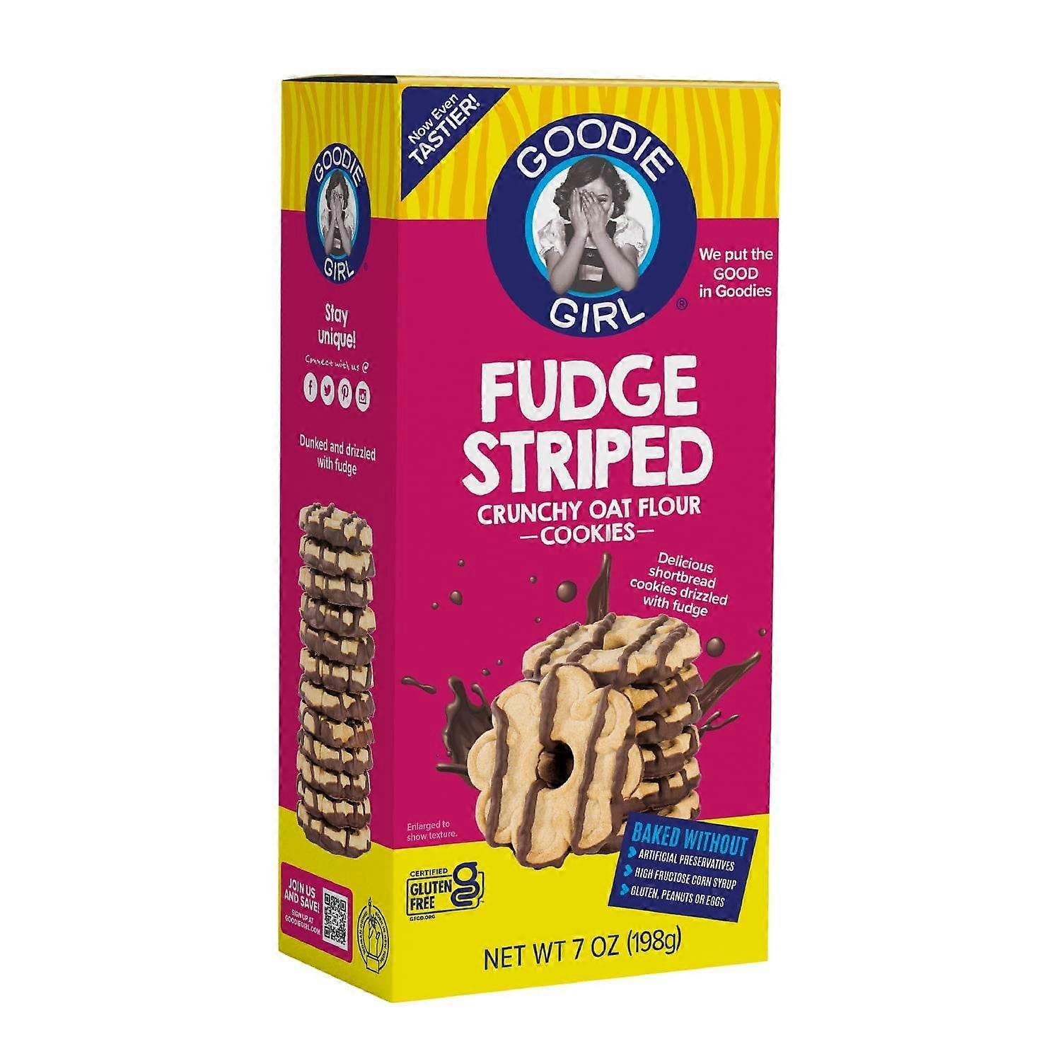 Goodie Girl Μπισκότα χωρίς γλουτένη, Fudge ριγέ, 7 oz