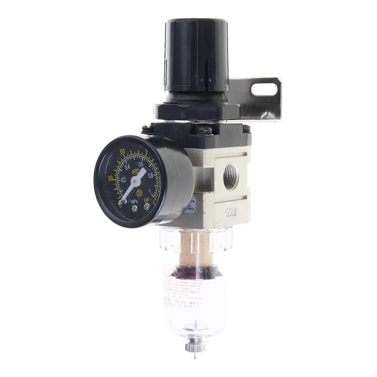 Efficient Air Compressor Water Separators 1/4inch with Integrated Pressure Regulator & Easy Installation set  AW2000-02 Multicolor