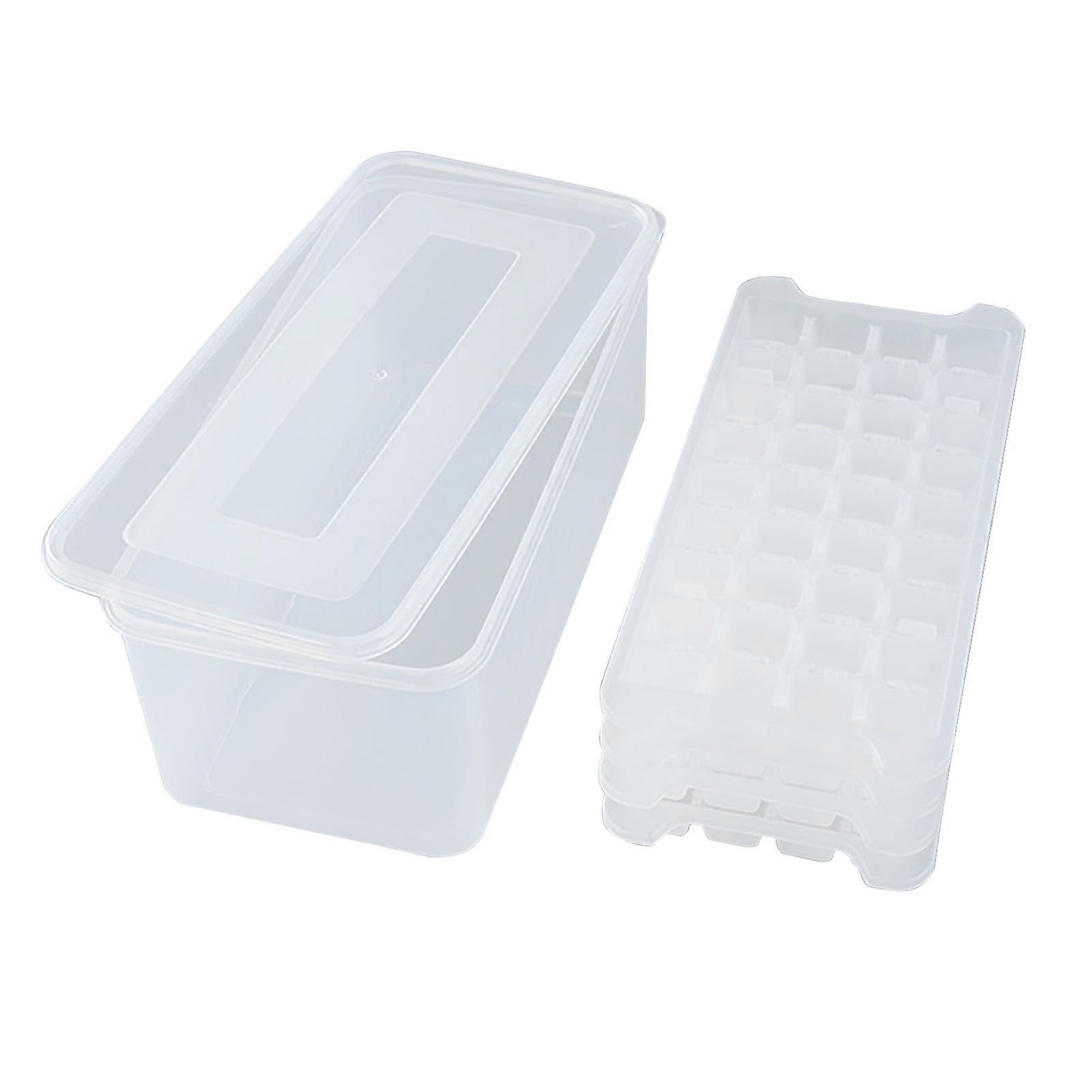 Kcavykas Ice Cube Tray with Lid - Multi-layer, BPA Free, Durable, Dishwashable, Spill-Resistant, compatible with standard freezers