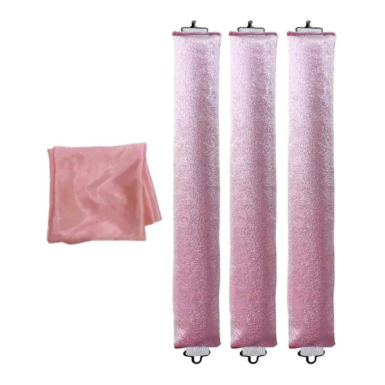 Hair Curler Set Heatless Styling Rollers For Natural Waves Safe For Overnight Use  Pink