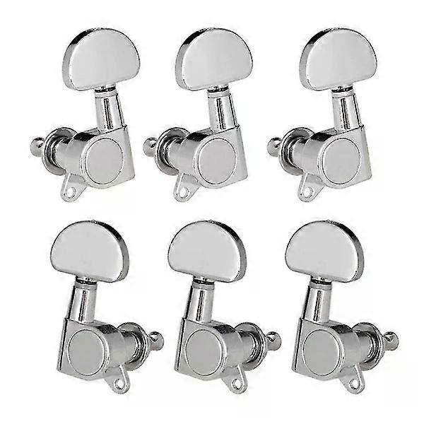6pcs (3V3H) Closed Guitar Tuning Pegs String Tuners Machine Heads Knobs Tuning Keys for Folk Acoustic/Electric Guitar [DB] yc