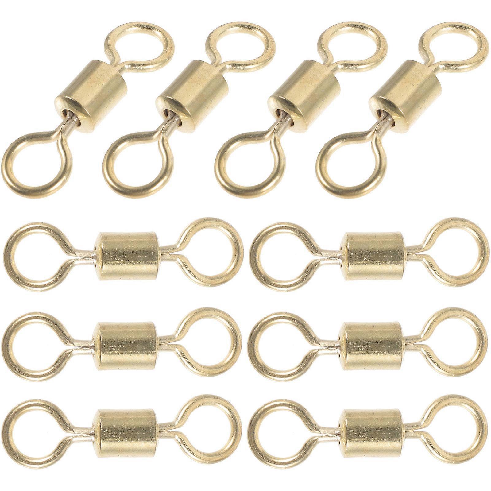 Cast Nest Iron Swivel Ring for Fishing Net with 10Pcs Set in Golden