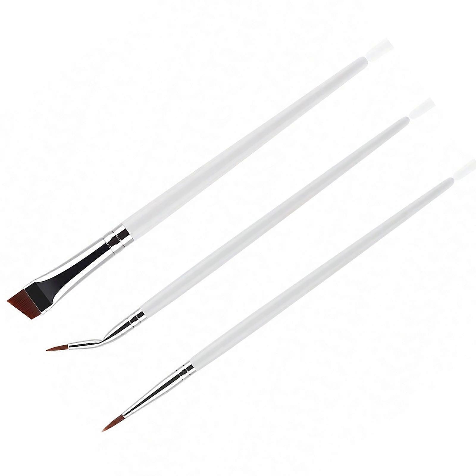 3pcs Angled Eyeliners Brushes Soft Bristles Makeup Brush For Creating Fine Lines Suitable For Daily And Special Event Multicolor