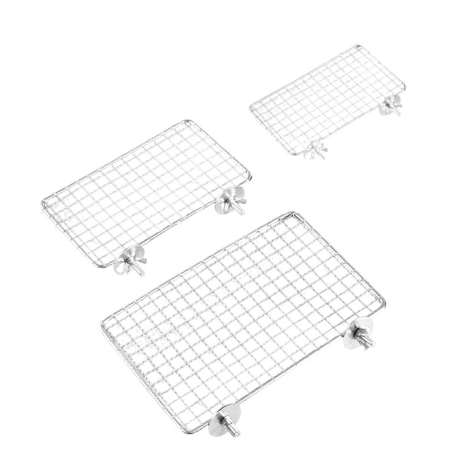 Durable Stainless Steel Bird Playstand Set Secure Stable Platform For Parrots Resting Playing Multicolor