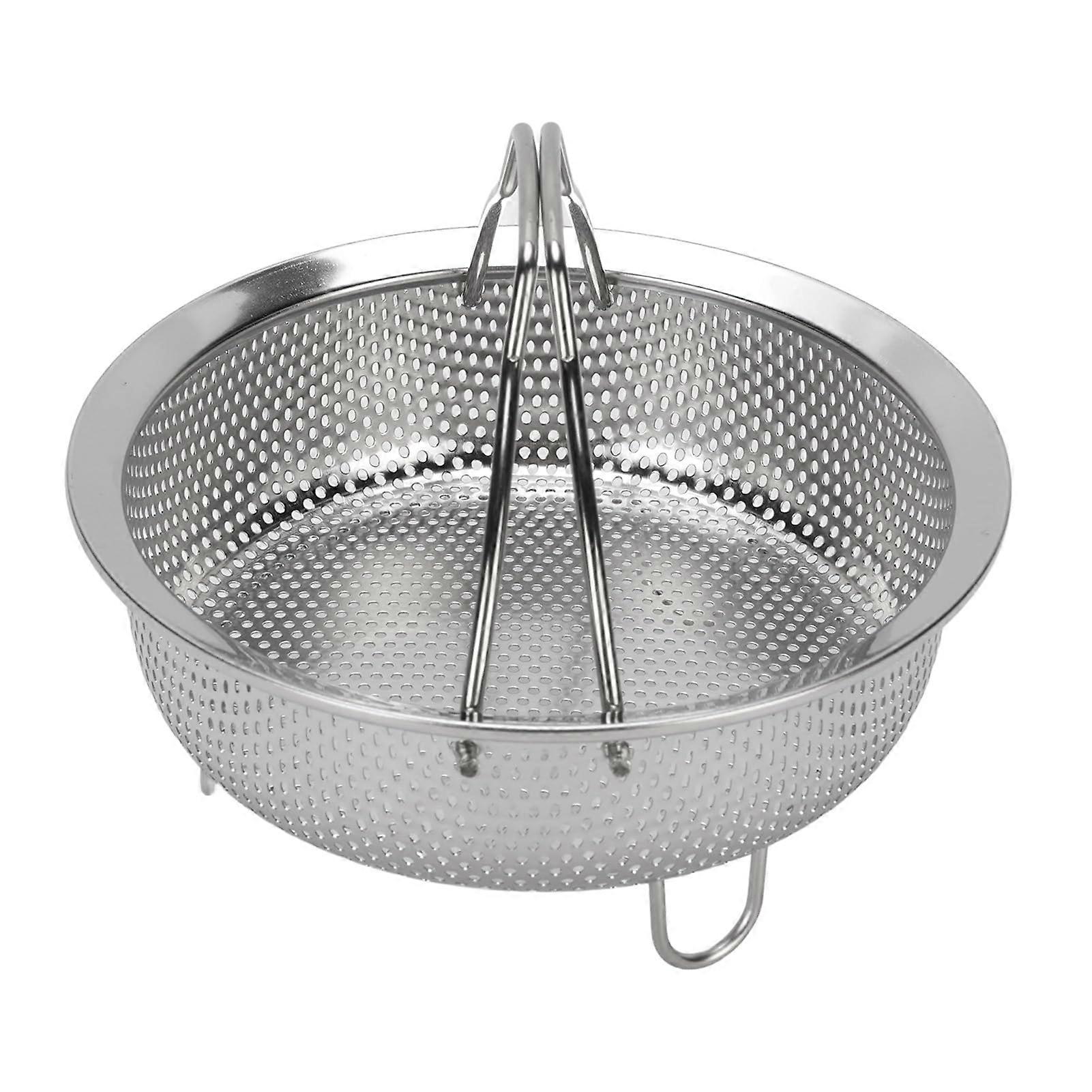 Steamer Basket for Pot 304 Stainless Steel Vegetable Steamer Insert with Foldable Handle for Cooking Broccoli (M)