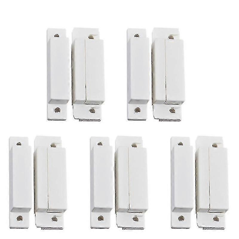 Overflatemontert Kablet NC Dør Kontakt Sensor Alarm - For Dør, Vindu, Skap, 10 stk