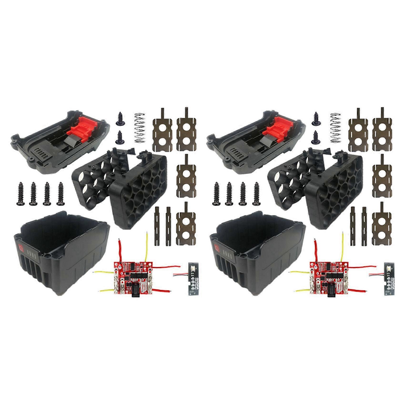 2X Li-Ion Battery Case Circuit Board PCB for Zhipu Hongsong Jingmi No Original 18V 15 Hole