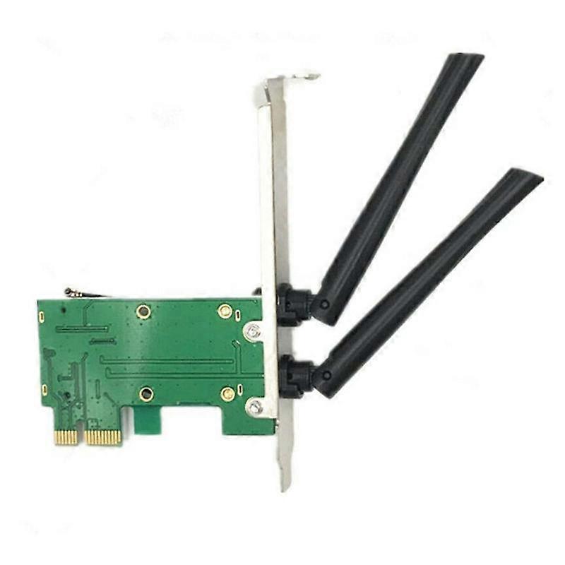 Mini PCI-E to PCI-E Adapter Convert Mini Card to Desktop PCI Express 1X Slot with WiFi Antenna Cable Wide System Compatibility