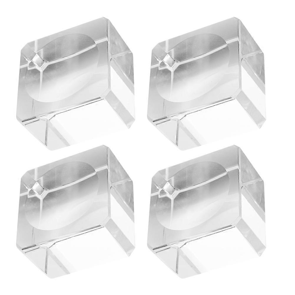 Transparent Crystal Sphere Stand for Secure Display 4Pcs Set