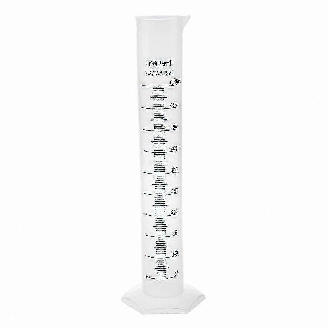 Transparent Plastic Graduated Cylinder, 500 ml