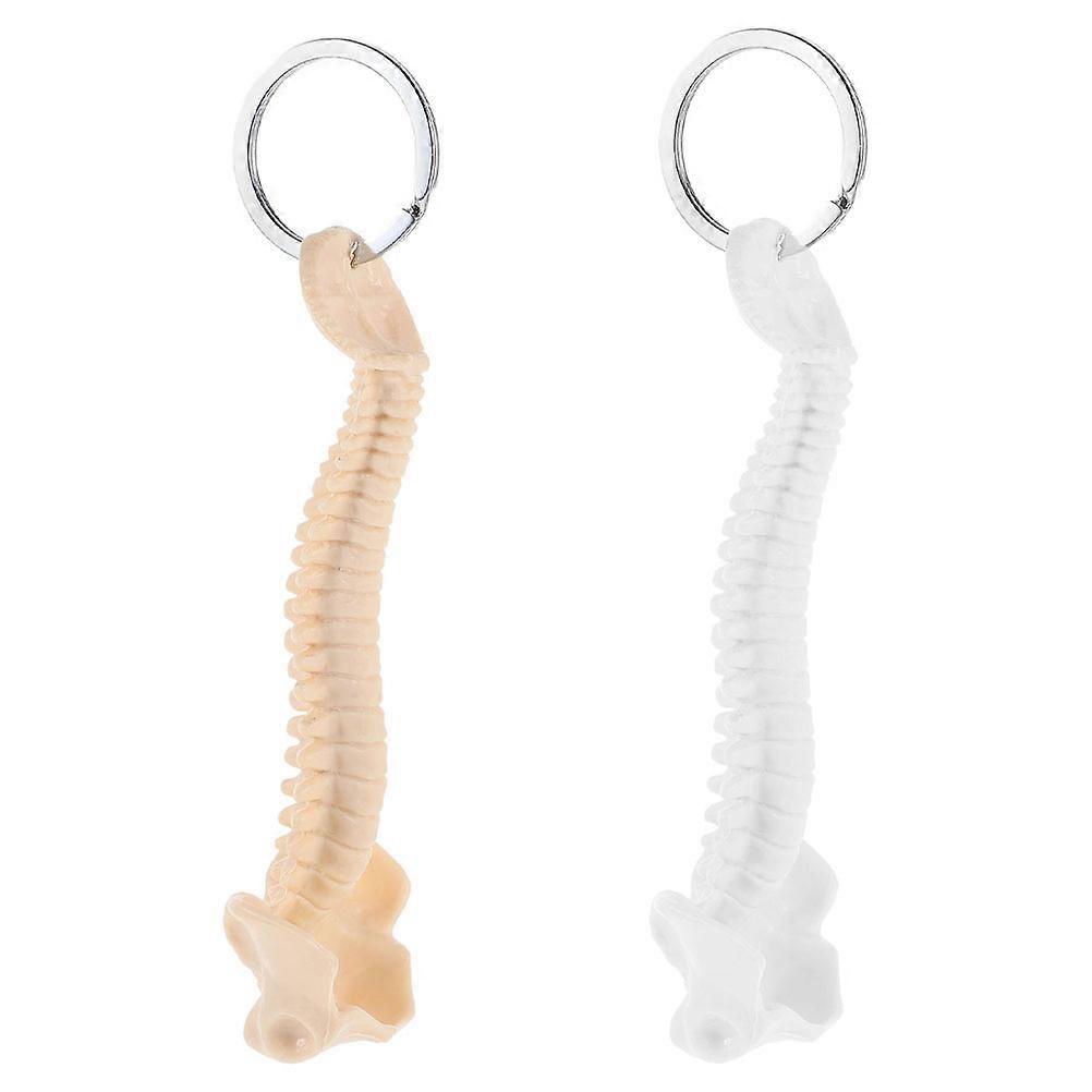Spine Keychain Human Mini Ring for Teaching 2Pcs Set