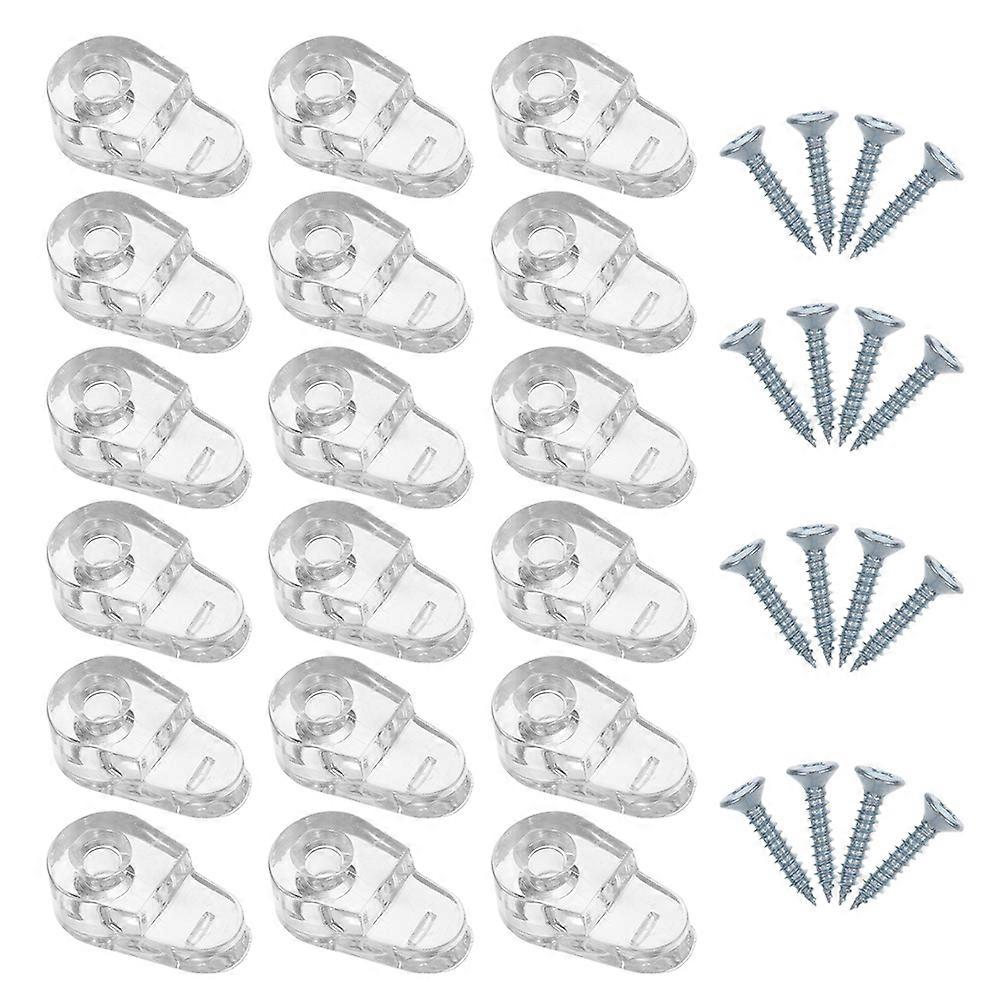 40Set Cabinet Glass Retainer Clips for Secure Mirror Door Fixing