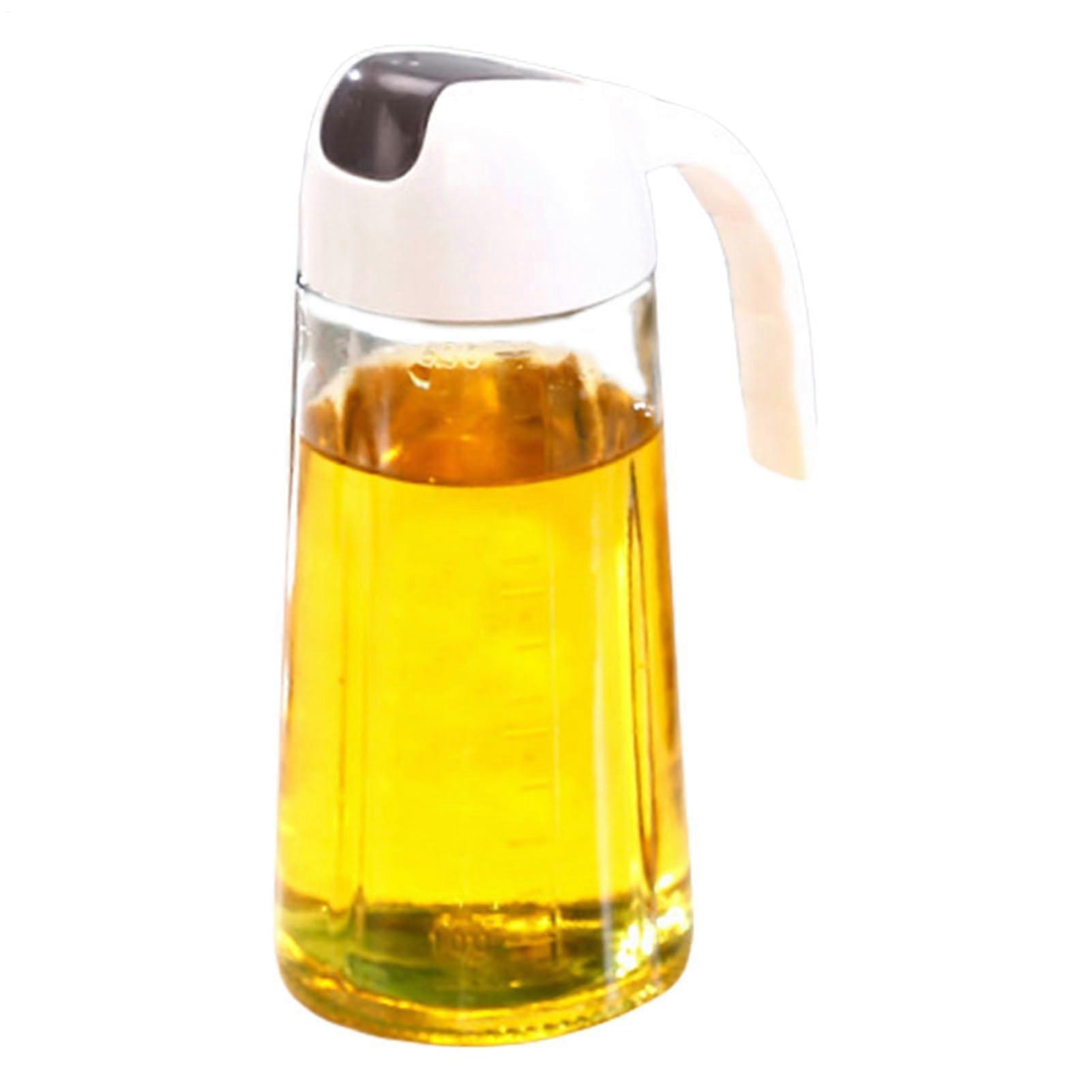 Automatic Oil Dispenser with Measurement, 630ml LeakProof Soy Sauce Bottle for Cooking and Salad