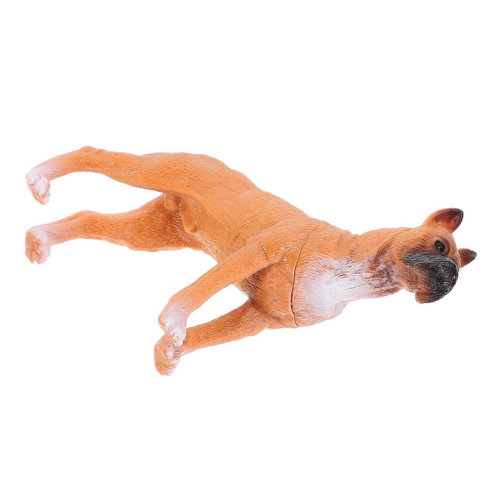 Artificial Dog Model Simulation Puppy for Decoration Light Brown PVC