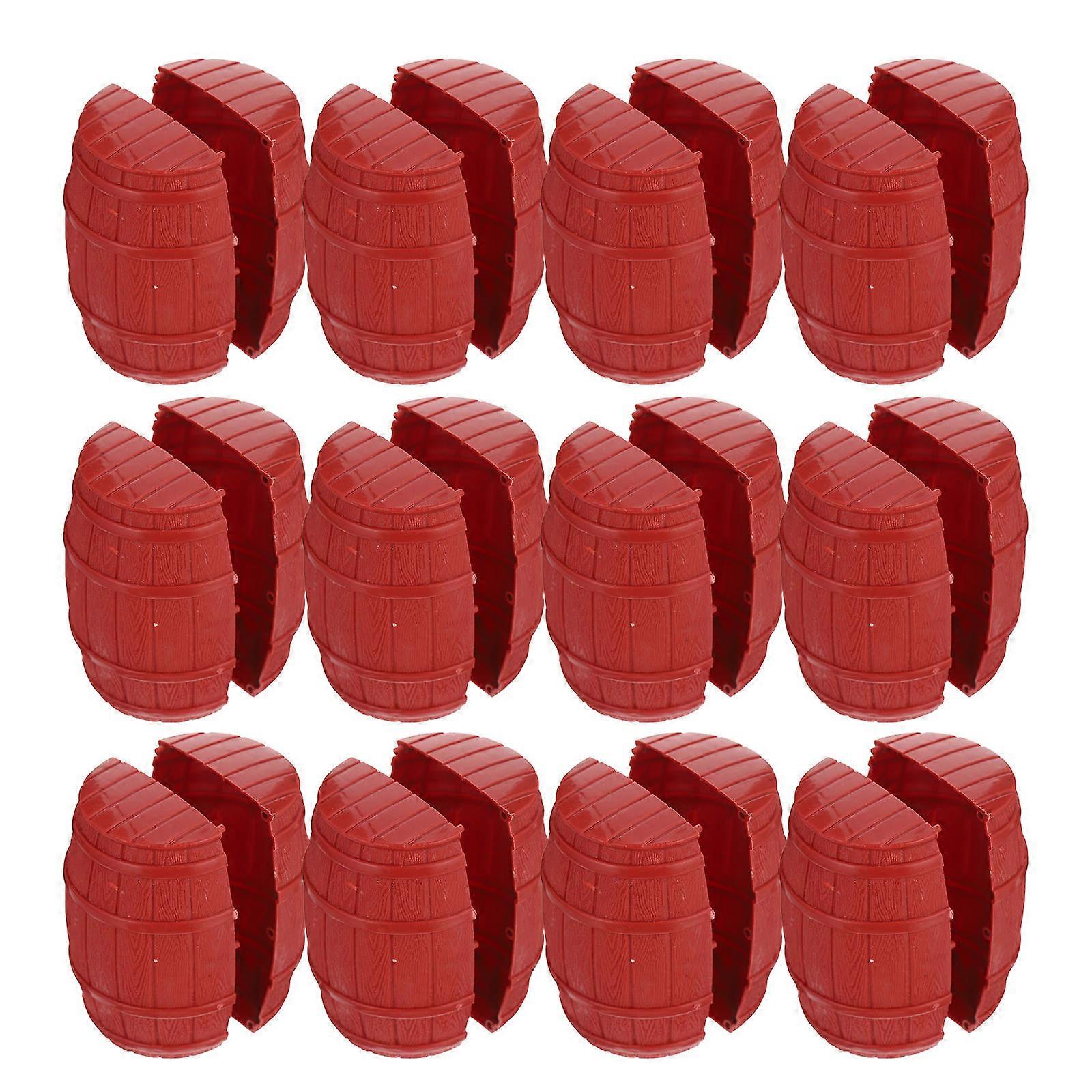 Pirate Barrels Model Mini Scene DIY Decor for Architectural Building 12Pcs
