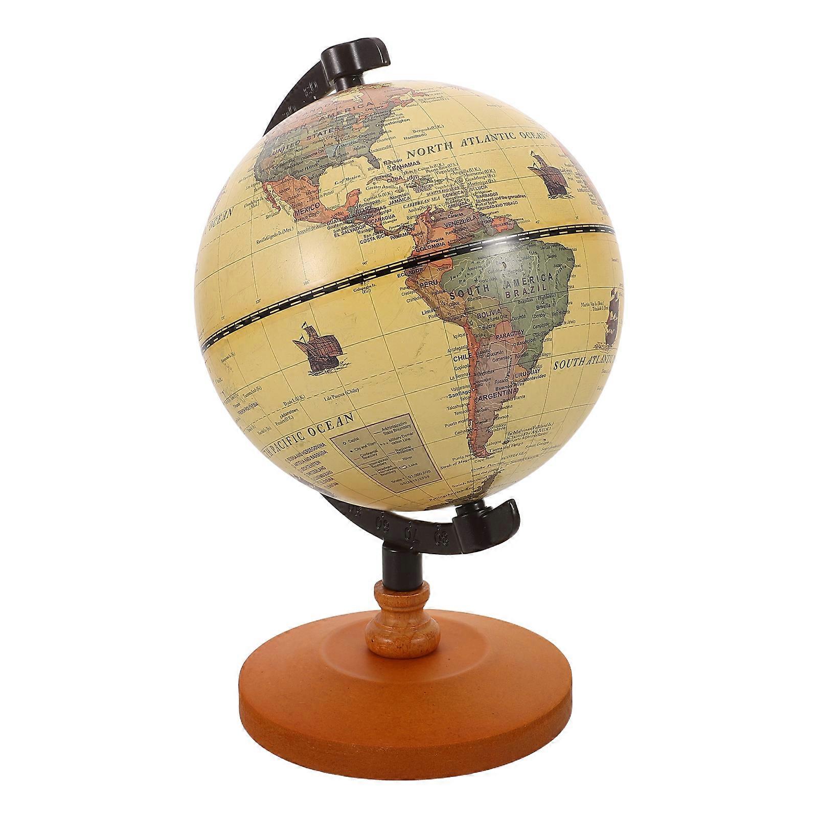 Desktop Globe Vintage Decorative Globe for Office Desk 2Pcs Set