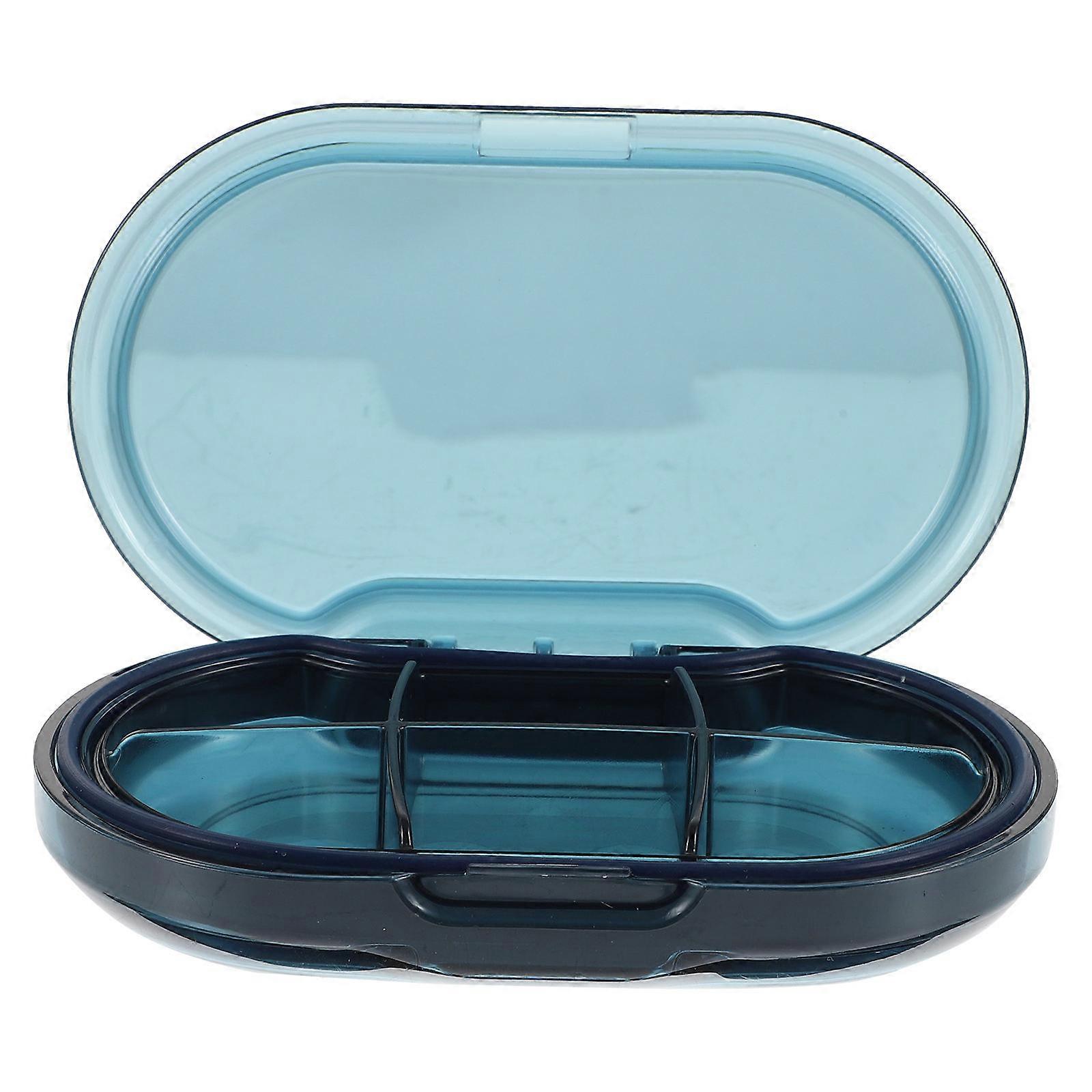 Portable Medicine Grids Storage Container 2Pcs for Outdoor Use