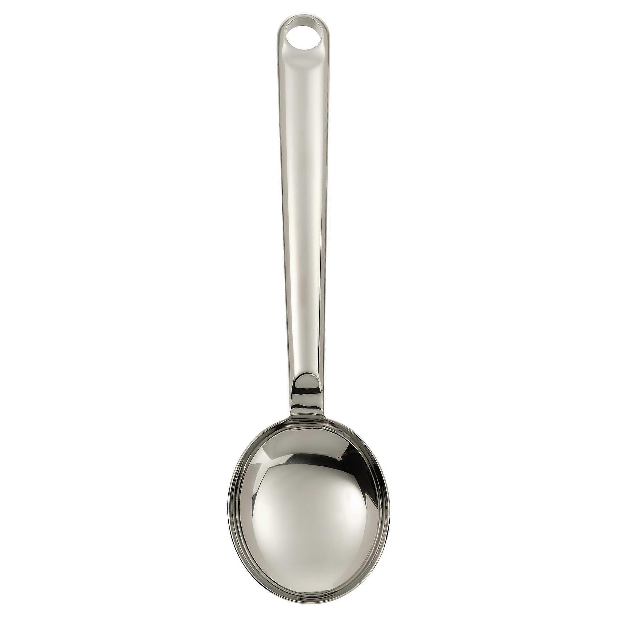33cm Stainless Steel Cooking Spoon with Long Handle for Precise Scooping and Durable Kitchen Use