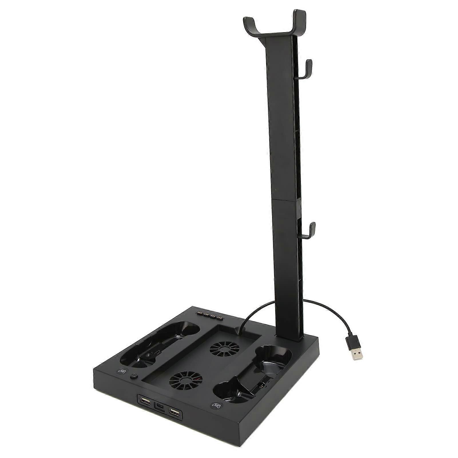 Vertical Stand with Dual Controller Charging, Cooling Fans, Battery Packs and Headset Holder for Xbox Series S