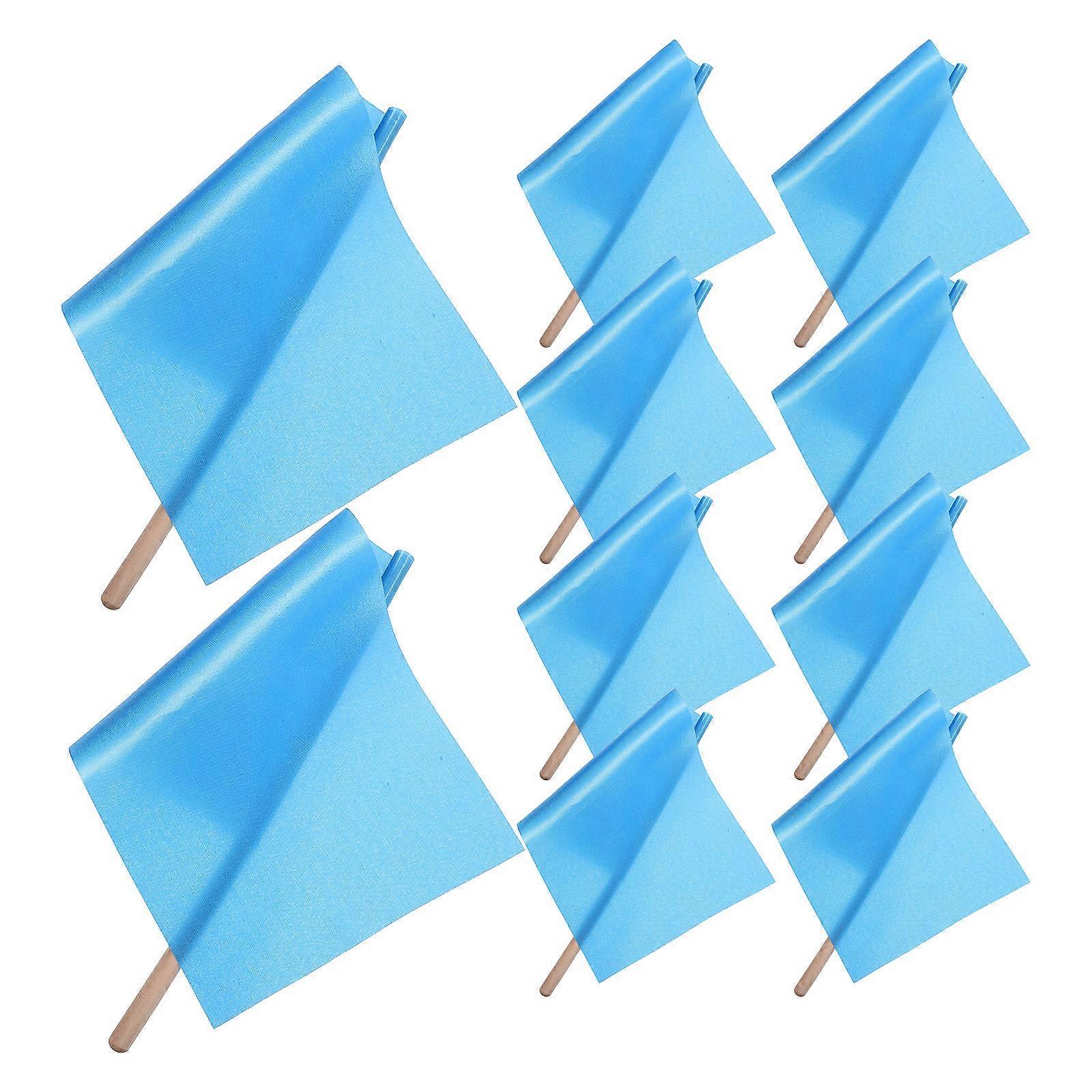 Small Solid Color Flags for Handheld Waving 10Pcs Parade Celebration Flags