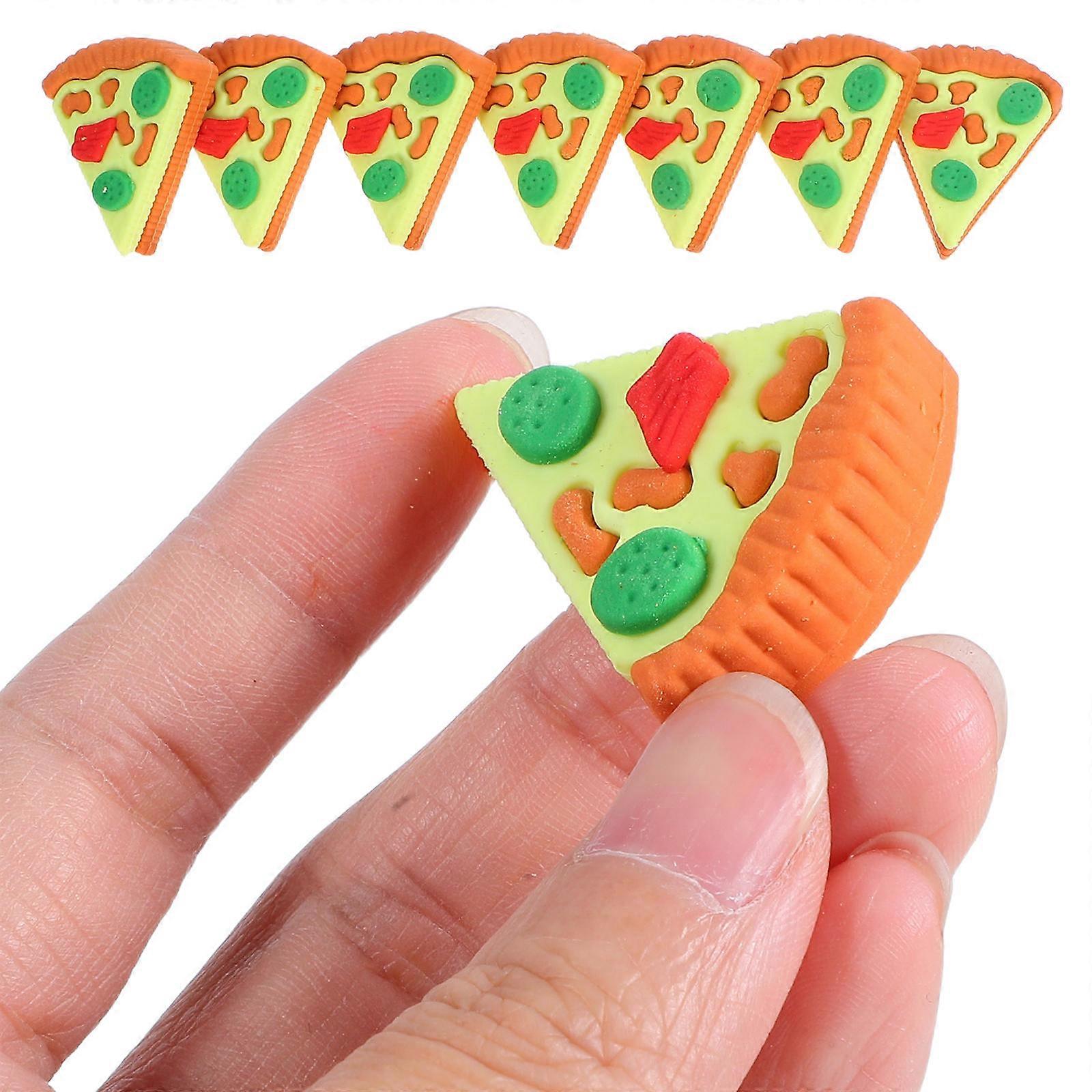 Triangle Pizza Erasers for Kids with Cute Design 30Pcs for Classroom Prizes