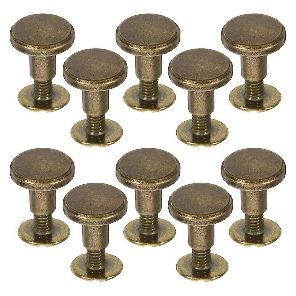 Leathercraft Rivets Binding Post Screw Sets for Repair and Binding 10Pcs