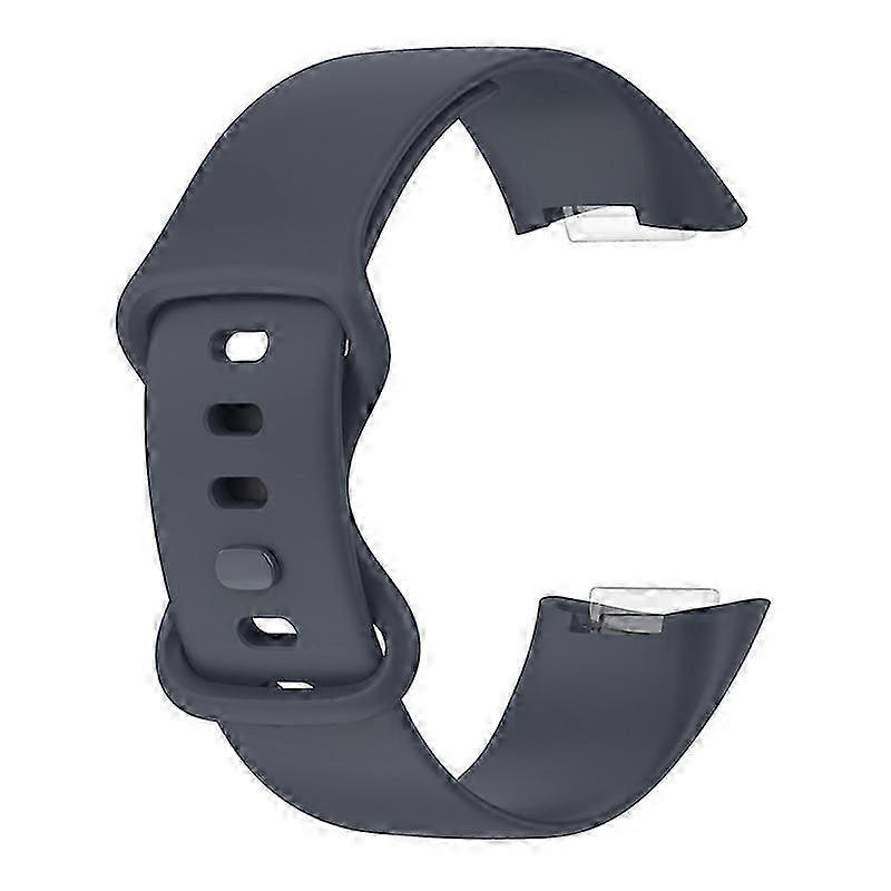 Soft Silicone Watch Band Solid Color Adjustable Bracelet Strap Replacement for Fitbit Charge 6 5
