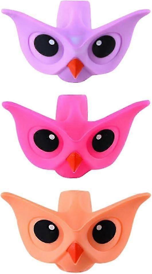 Bleistiftgriff, Original Eule Bleistiftgriffe für Kinder Ergonomisches Manuskript 3-Finger-Set zum Schreiben für Rechts- und Linkshänder (3 Stück)