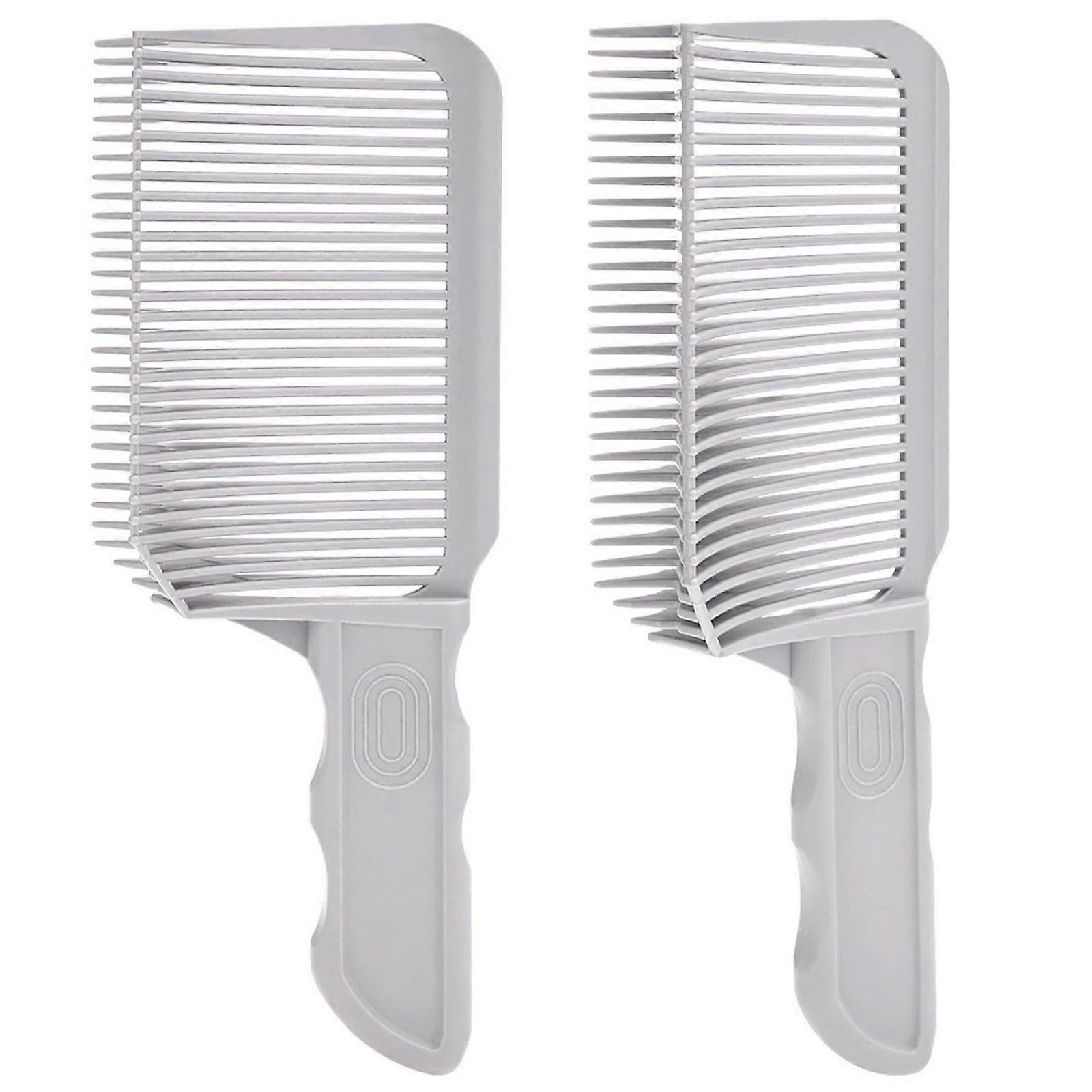 2Pcs Professional Barber Fade Comb Set with Ergonomic Grip for Precise Flat  Hair Blending