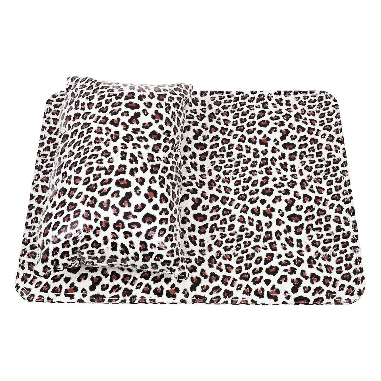Manicure Hand Pillow Leopard Pattern for Comfortable Use 1Set