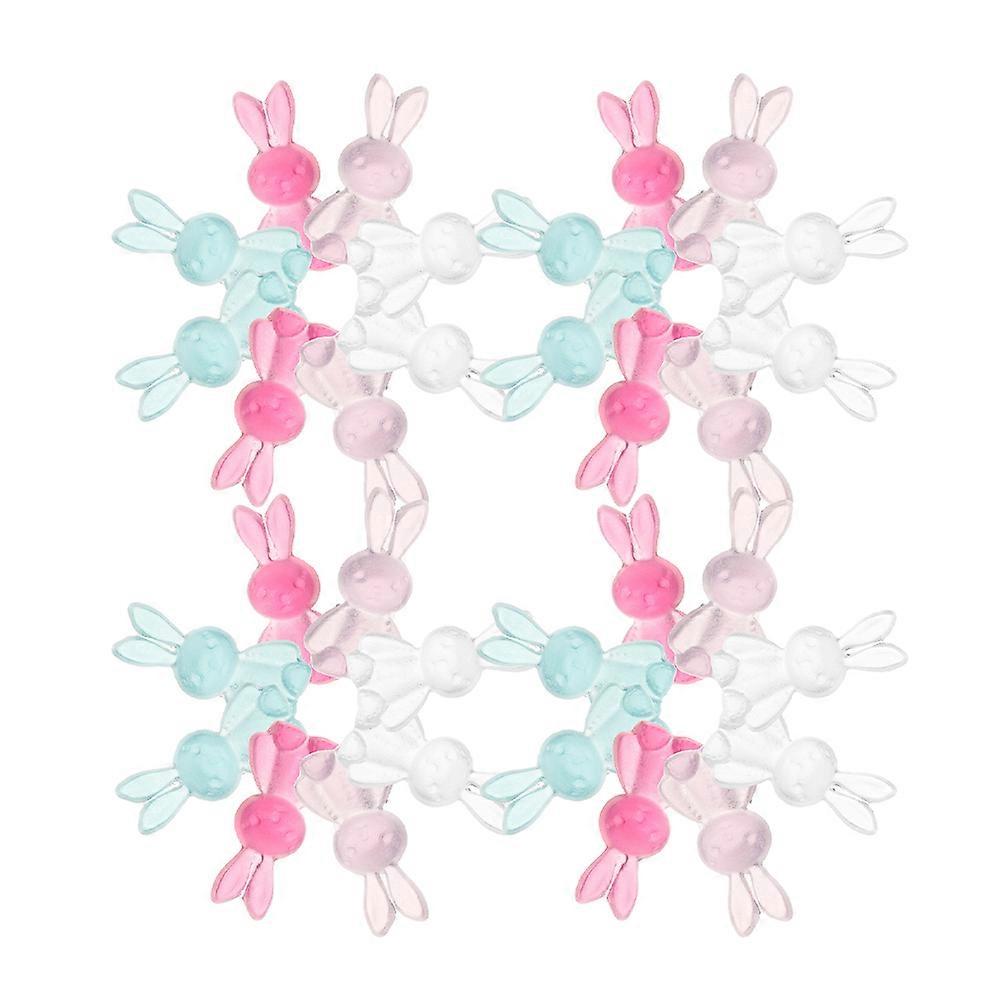 Easter Theme Rabbit Craft Beads 40Pcs Assorted Color DIY Jewelry Making For Craft Projects