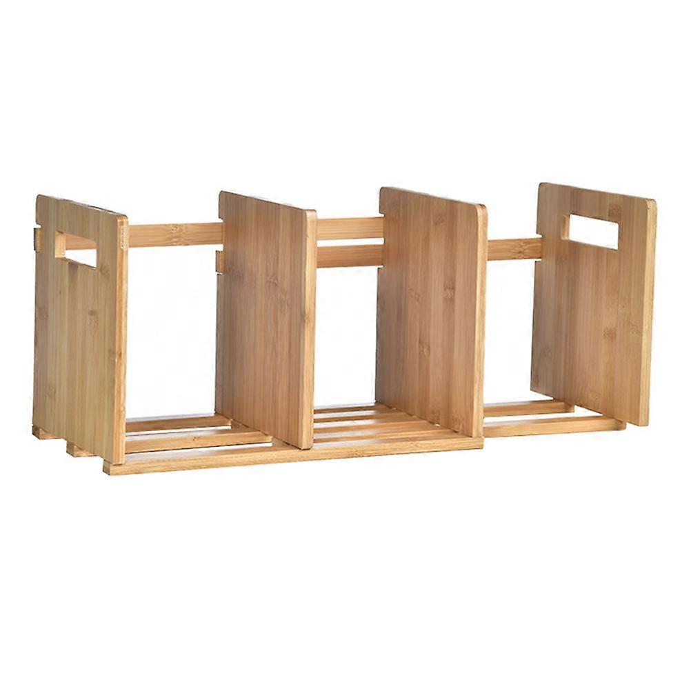 Display Bookshelf Expandable Desktop Bookcase for Books Rectangular Shape 1Set