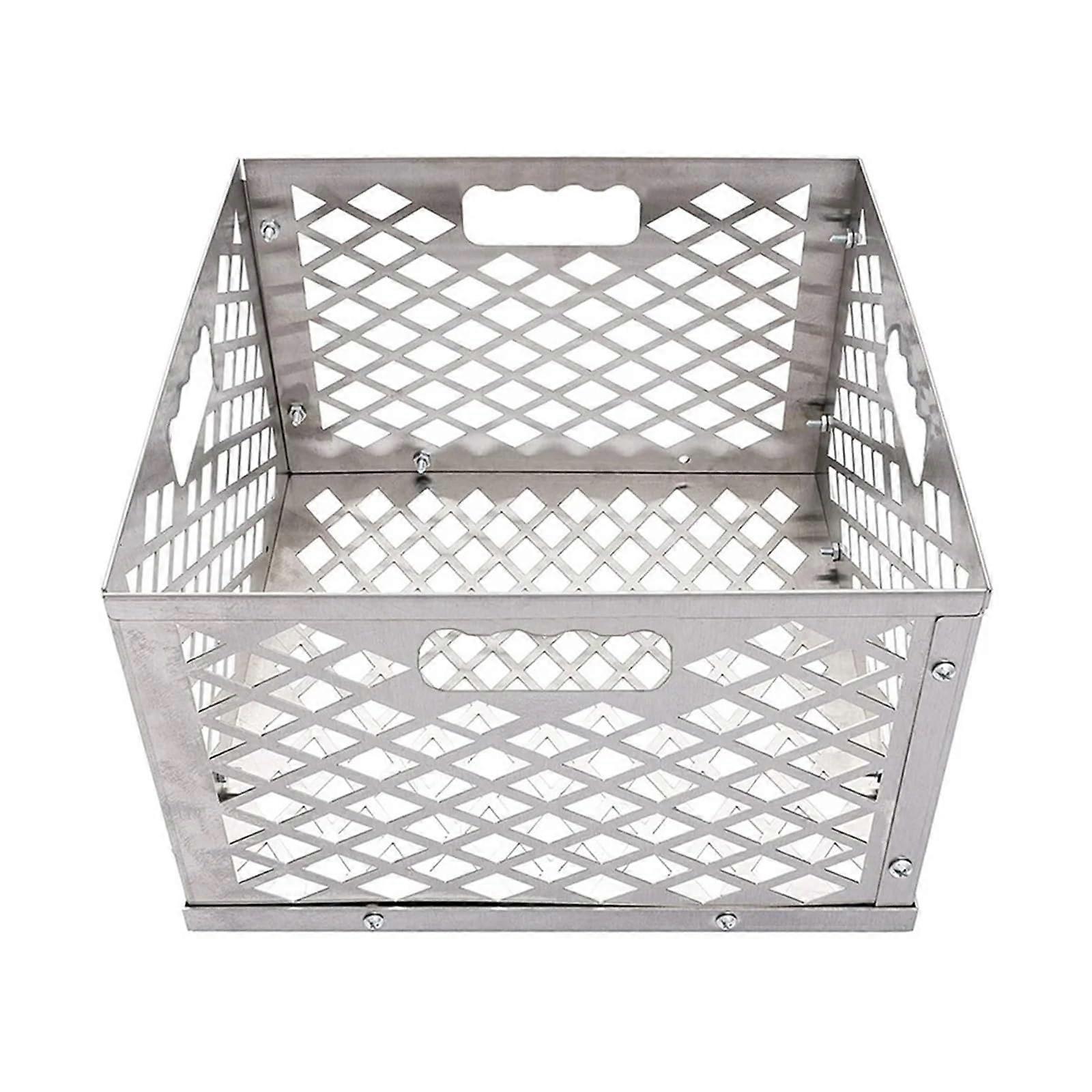 Charcoal Grill Basket Stainless Steel for Offset Smoker Firebox Optimized Airflow Control