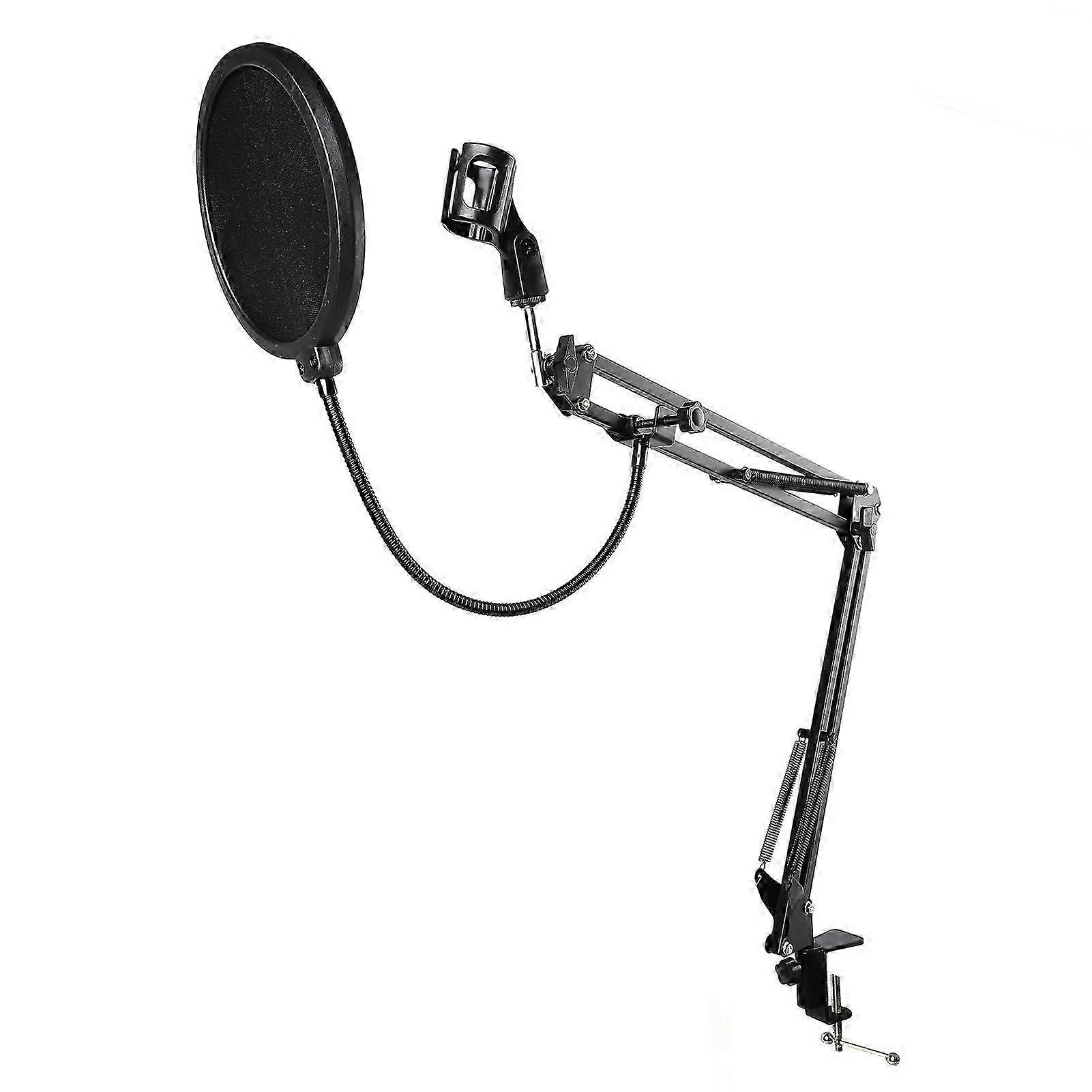 26-27 Adjustable Rotatable Boom Arm Microphone Stand with Scissor Mount