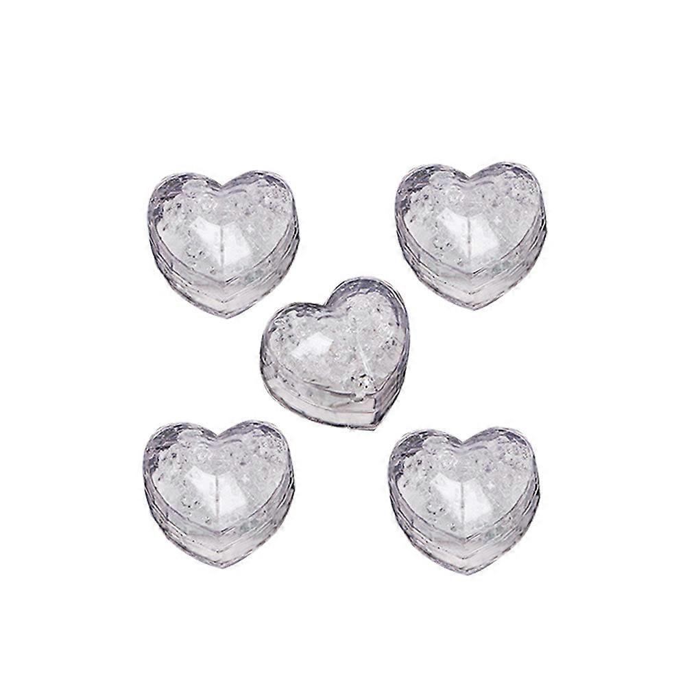 LED Ice Cube Heart Shape for Decoration 12Pcs Pink Light Light-Up Ice Cube