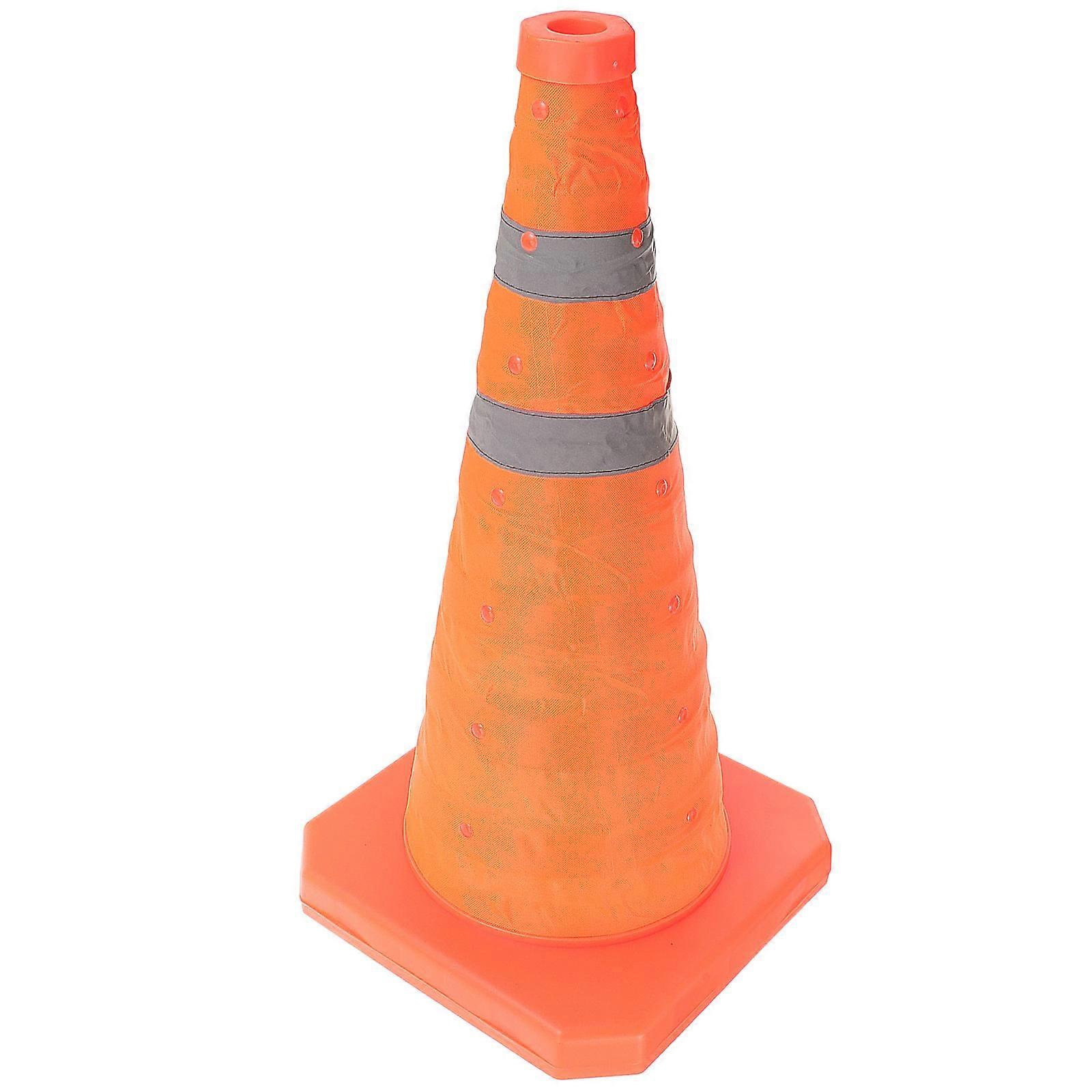 Orange Collapsible Reflective Cones for Safety Traffic Control with Stable Base and Bright Color
