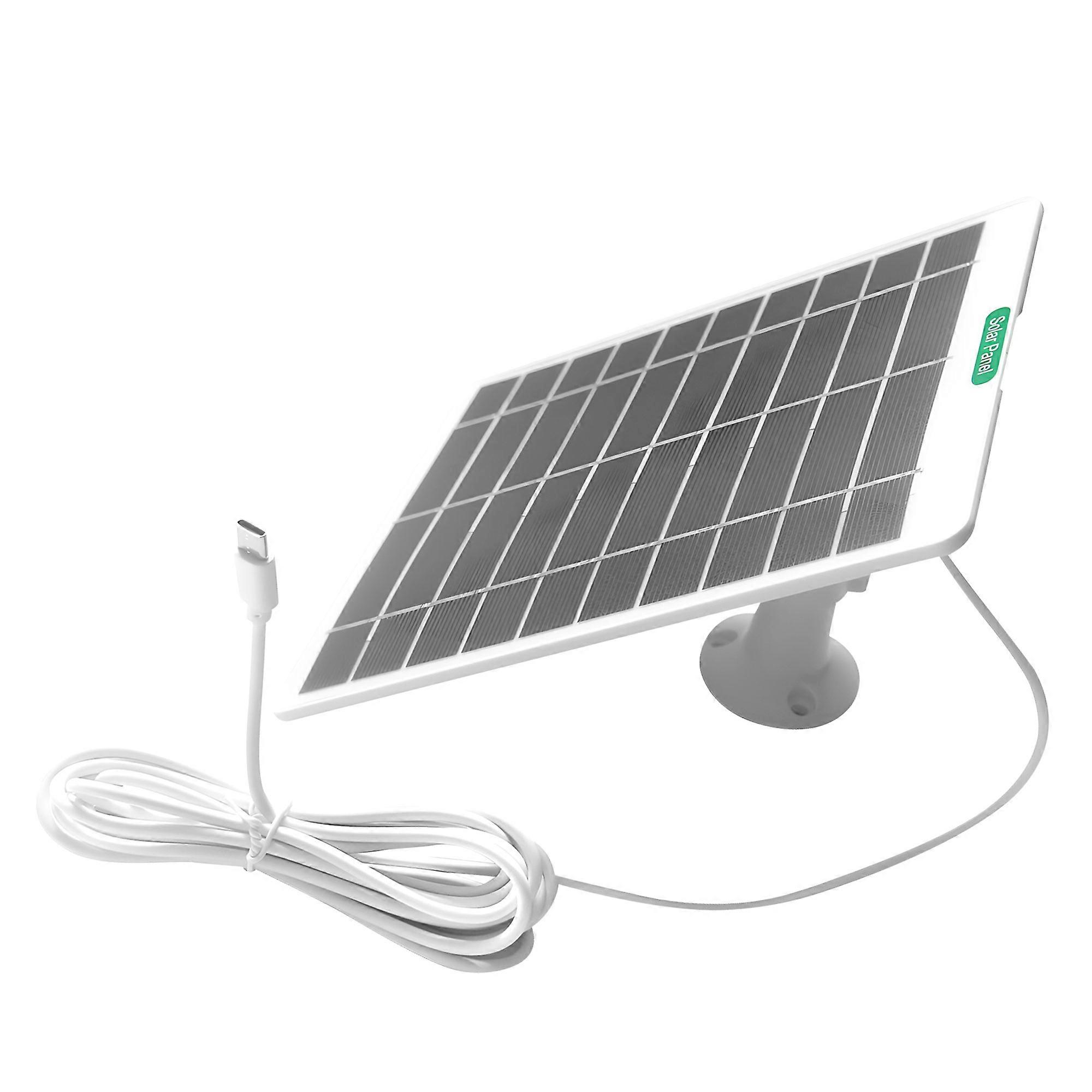 Multiple Device Photovoltaic Panel 5W 5V Charging Answer for Various Electronics During Outdoor Tasks  White