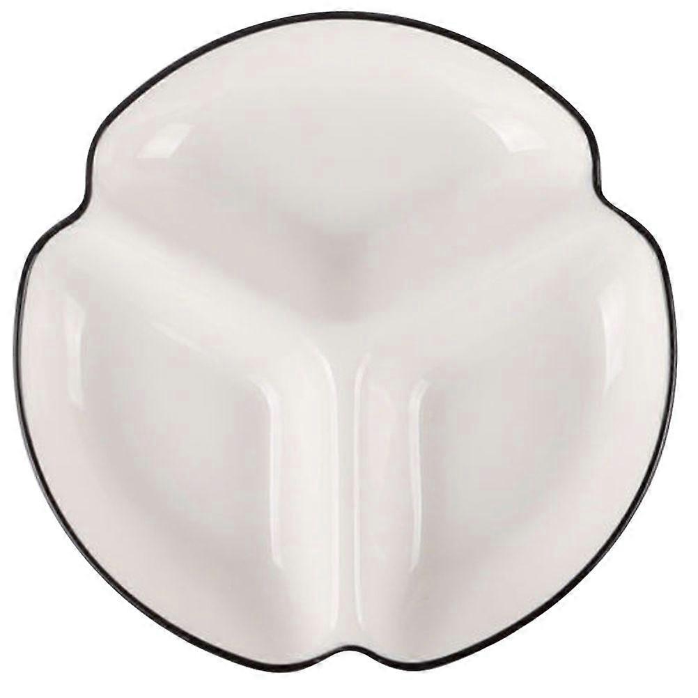 Ceramic Divided Serving Dish Compartment Dinner Plate Dried Fruit Snack Plate Appetizer Serving Platter