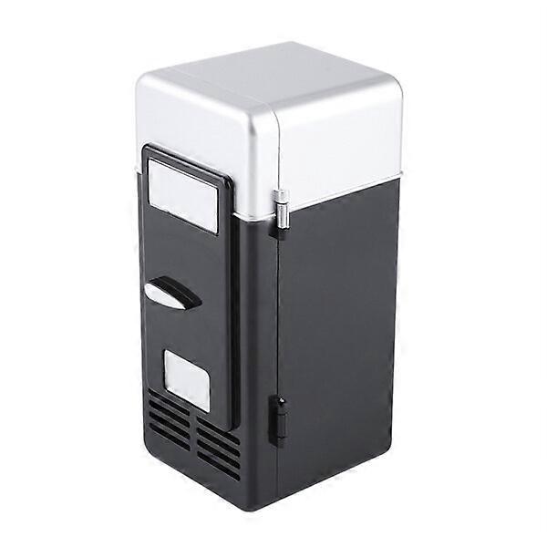 Mini Fridge, 8.5℃ Cooling + Heating Dual Function, Black USB Interface, Car/Office/Home Small Refrigerator