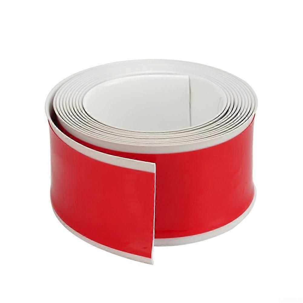 5m PVC Baseboard Trim, SelfAdhesive Flexible Wall Molding, Moisture Resistant, White