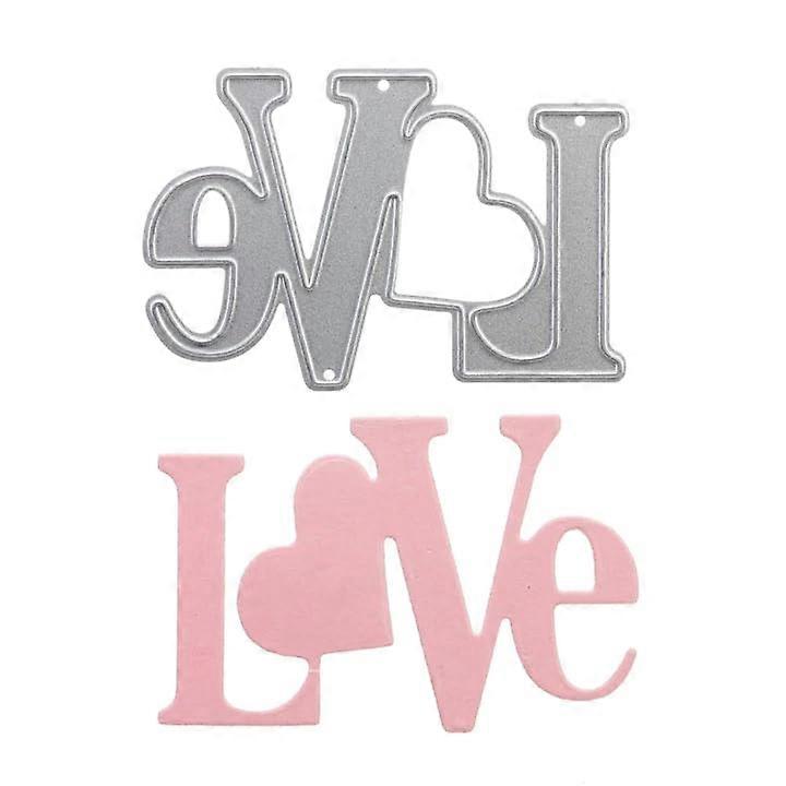 Cutting Stencil Love Lettering Template for Romantic Crafts and Universal Punching Compatibility