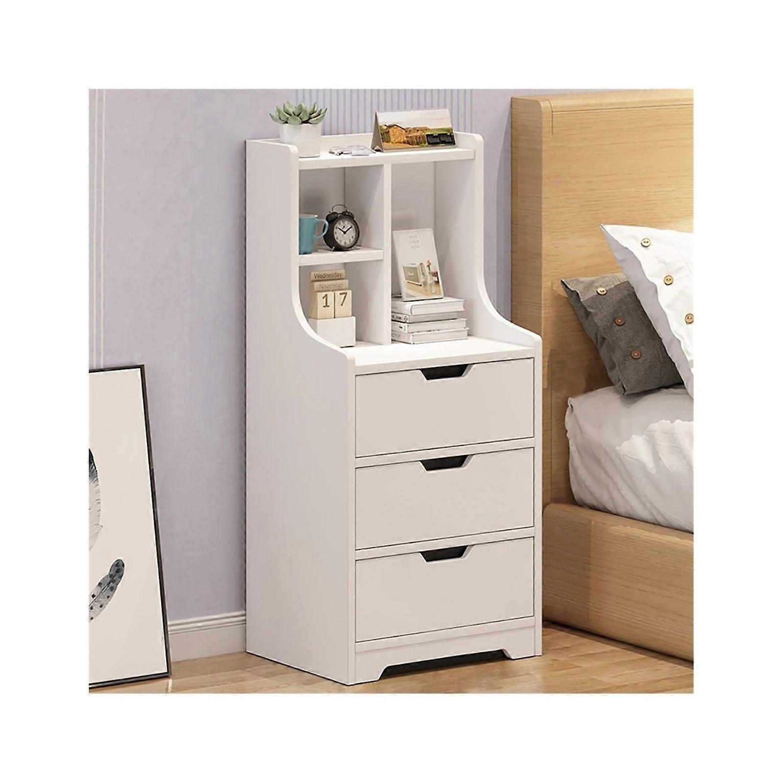 Modern Nightstand with 3 Drawers for Bedroom or Living Room Compact Storage Solution
