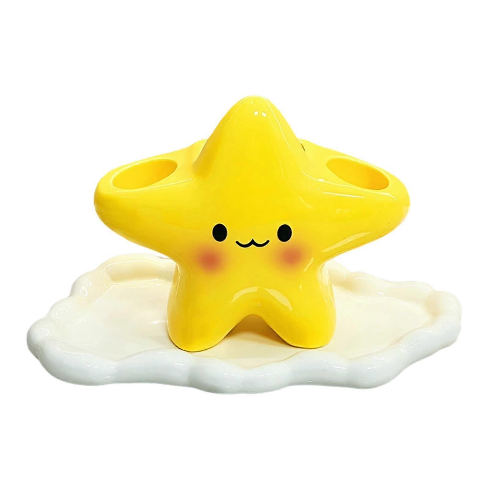 Adjustable Toothbrush Holder with Detachable Cloud Tray, Stable Bathroom Countertop Organizer