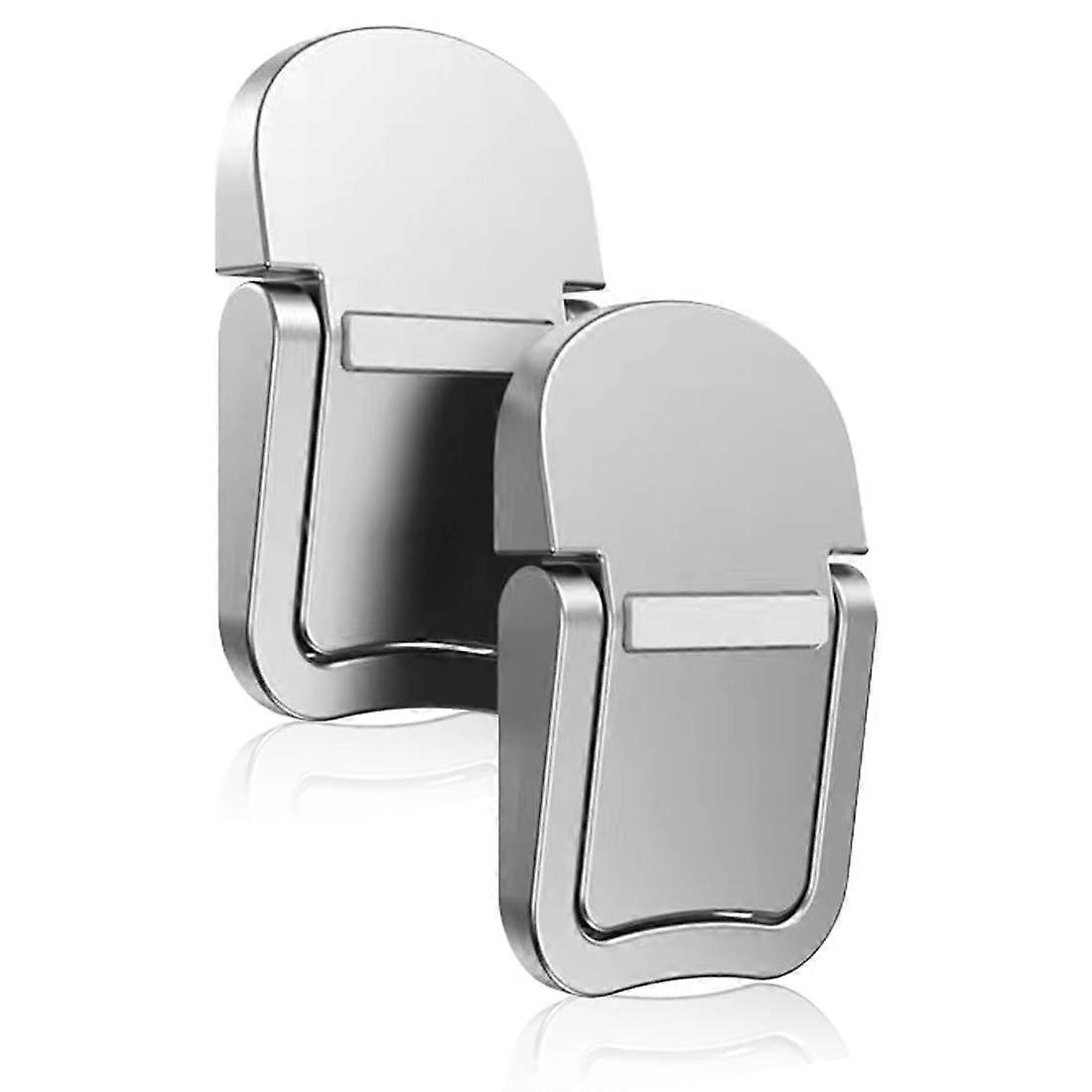 2 Pcs Silver Mini Portable Laptop Stands Ergonomic Foldable Cooling Riser for MacBook Notebook