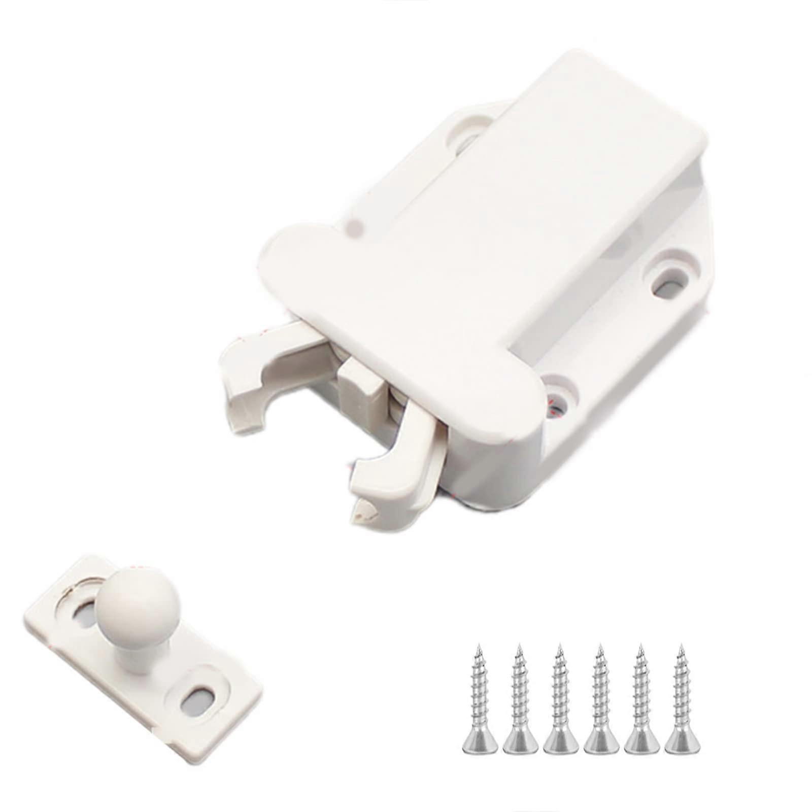 Cabinet Push Latch with PushToOpen Design, Magnet Quiet Closing for Handleless Doors