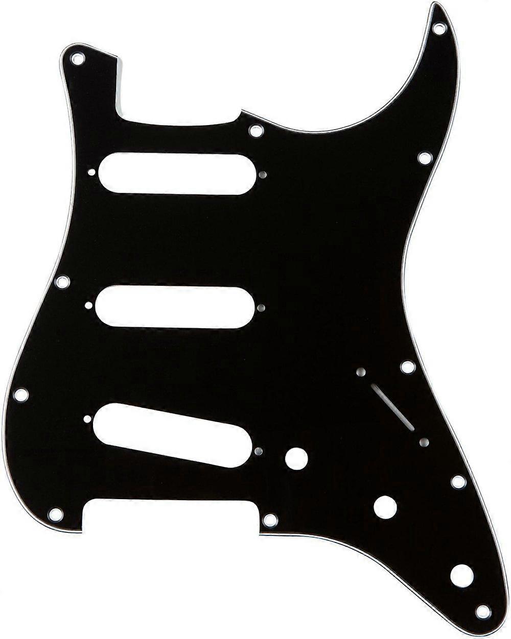 Black Pickguard 3 Single Coil Replacement Protects Finish Easy Installation for Stratocaster