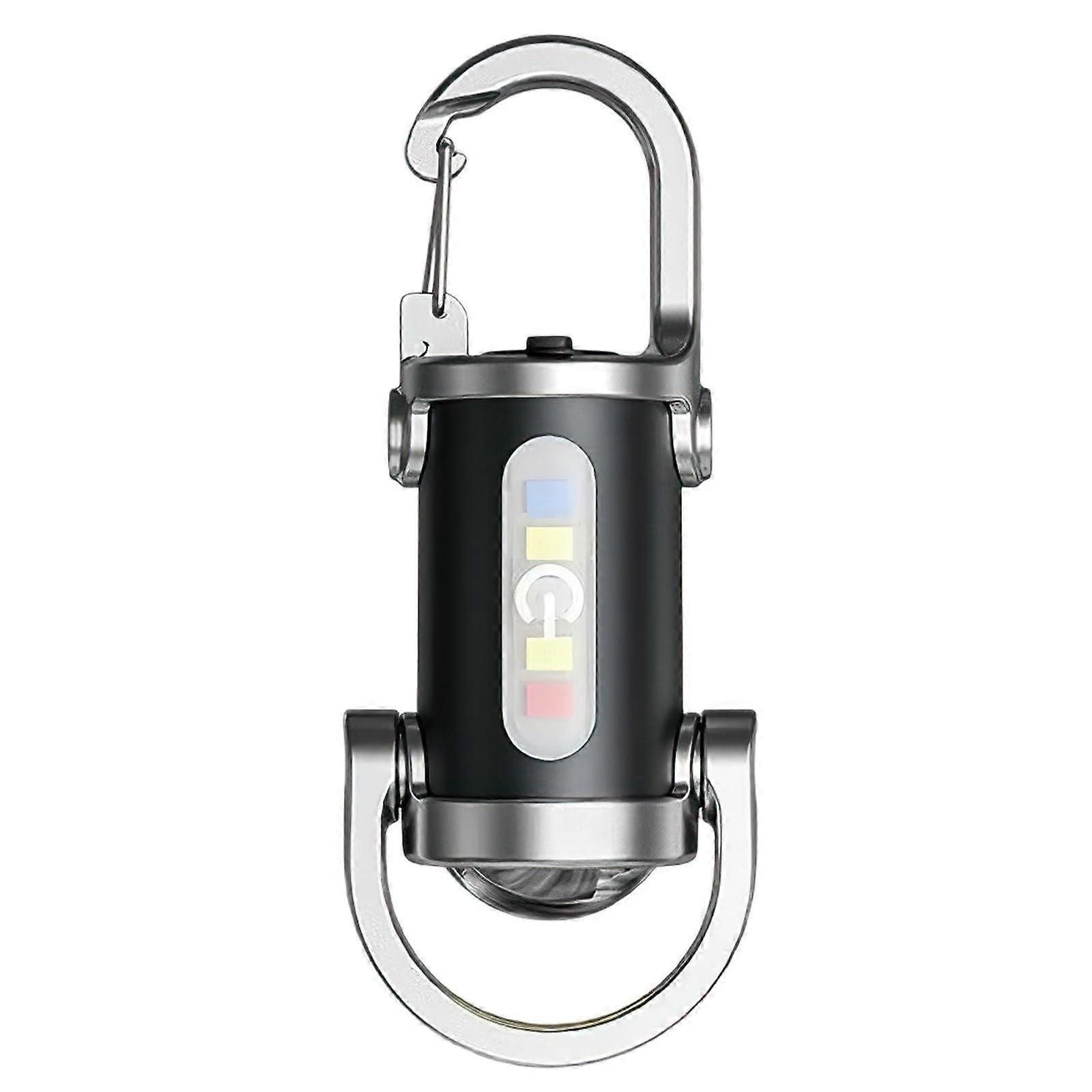 Mini Keychain Flashlight 1200LM UltraBright Waterproof LED Light with Power Bank for Camping